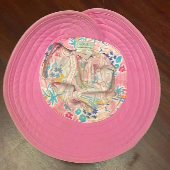 Coolibar pink tropical design hat size S/M - Picture 2 of 4